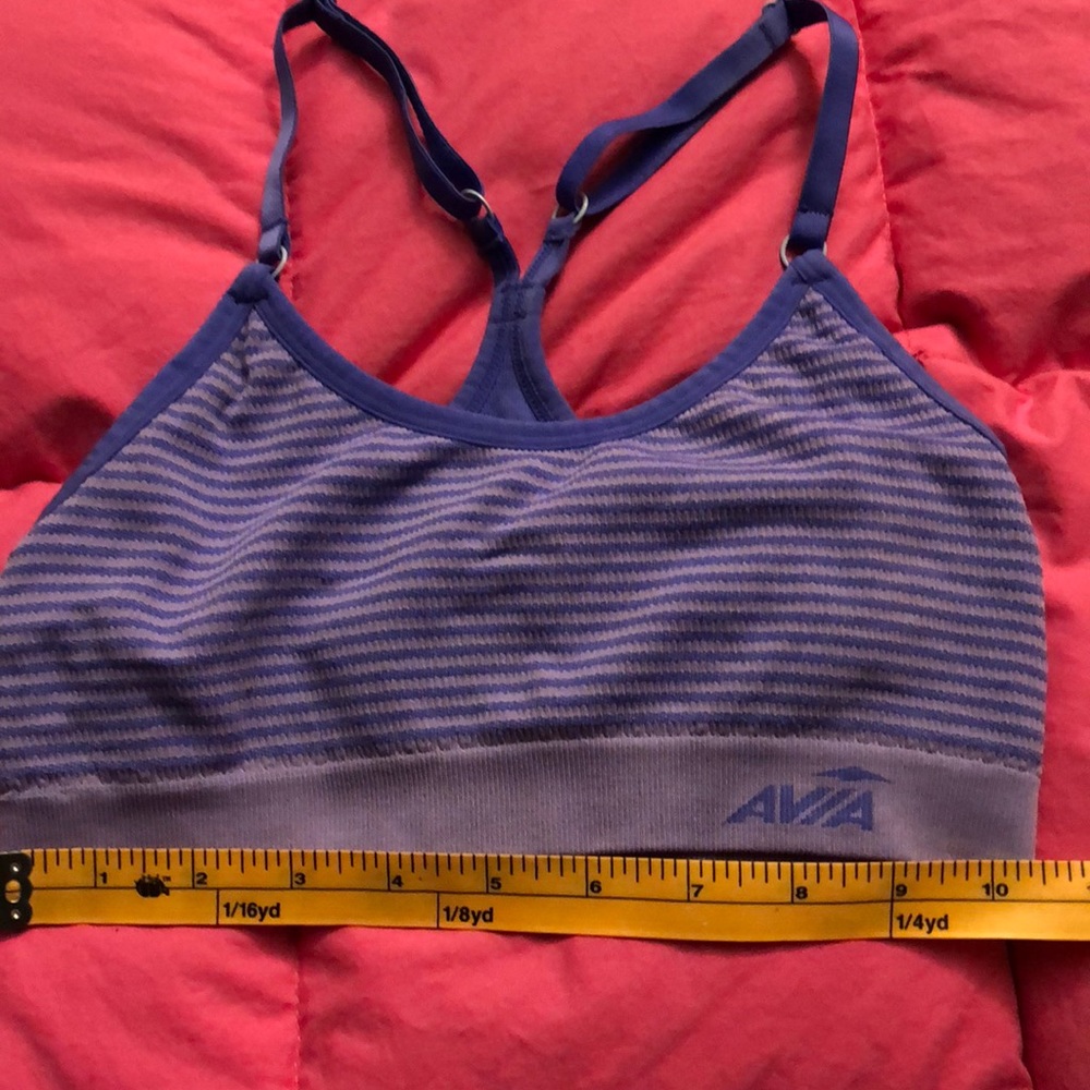 Avia Purple Striped Sports Bra